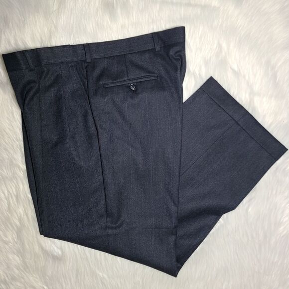 Vintage 2pc Burberrys Grey Wool Suit Jacket & Trouser Set - Picture 13 of 16